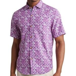 Tommy Bahama -L- Tropical Tiles Silk-Blend SS Camp Shirt NWT $118